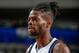 DALLAS, TX - OCTOBER 9: Nerlens Noel #3 of the Dallas Mavericks handles the ball during a preseason game against the Orlando Magic on October 9, 2017 at the American Airlines Center in Dallas, Texas. NOTE TO USER: User expressly acknowledges and agrees th