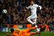 MADRID, SPAIN - DECEMBER 06: Borja Mayoral of Real Madrid scores his team's first goal during the UEFA Champions League group H match between Real Madrid and Borussia Dortmund at Estadio Santiago Bernabeu on December 6, 2017 in Madrid, Spain. (Photo by