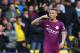 Manchester City's Brazilian striker Gabriel Jesus celebrates scoring the team's third goal during the English Premier League football match between Watford and Manchester City at Vicarage Road Stadium in Watford, north of London on September 16, 2017. / A