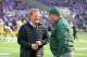 MINNEAPOLIS, MN - OCTOBER 15: NFL Commissioner Roger Goodell (L) and head coach Mike McCarthy of the Greenbay Packers talk during warmups on October 15, 2017 at US Bank Stadium in Minneapolis, Minnesota. (Photo by Adam Bettcher/Getty Images)