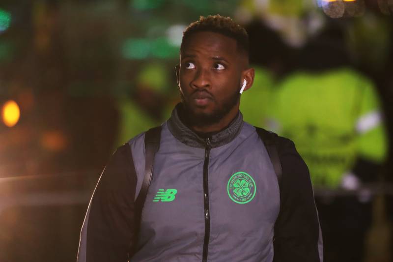 GLASGOW, SCOTLAND - DECEMBER 05:  Moussa Dembele of Celtic arrives prior to the UEFA Champions League group B match between Celtic FC and RSC Anderlecht at Celtic Park on December 5, 2017 in Glasgow, United Kingdom.  (Photo by Ian MacNicol/Getty Images)
