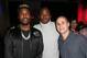 Left to right: Meek Mill, Arizona Cardinals running back Adrian Peterson and Michael Rubin
