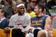 DENVER, CO - NOVEMBER 7: LeBron James #23 and Kevin Love #0 of the Cleveland Cavaliers share a laugh on the bench during the game against the Denver Nuggets on November 7, 2014 at the Pepsi Center in Denver, Colorado. NOTE TO USER: User expressly acknowl