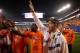 CHARLOTTE, NC - DECEMBER 02: Head coach Dabo Swinney of the Clemson Tigers celebrates after defeating the Miami Hurricanes 38-3 in the ACC Football Championship at Bank of America Stadium on December 2, 2017 in Charlotte, North Carolina. (Photo by Stree