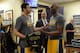 LOS ANGELES, CA - APRIL 13: Kobe Bryant #24 of the Los Angeles Lakers signs a jersey for Larry Nance Jr. #7 before the game against the Utah Jazz at STAPLES Center on April 13, 2016 in Los Angeles, California. NOTE TO USER: User expressly acknowledges an