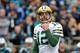 CHARLOTTE, NC - DECEMBER 17: Aaron Rodgers #12 of the Green Bay Packers looks to the sideline against the Carolina Panthers in the fourth quarter during their game at Bank of America Stadium on December 17, 2017 in Charlotte, North Carolina. (Photo by G