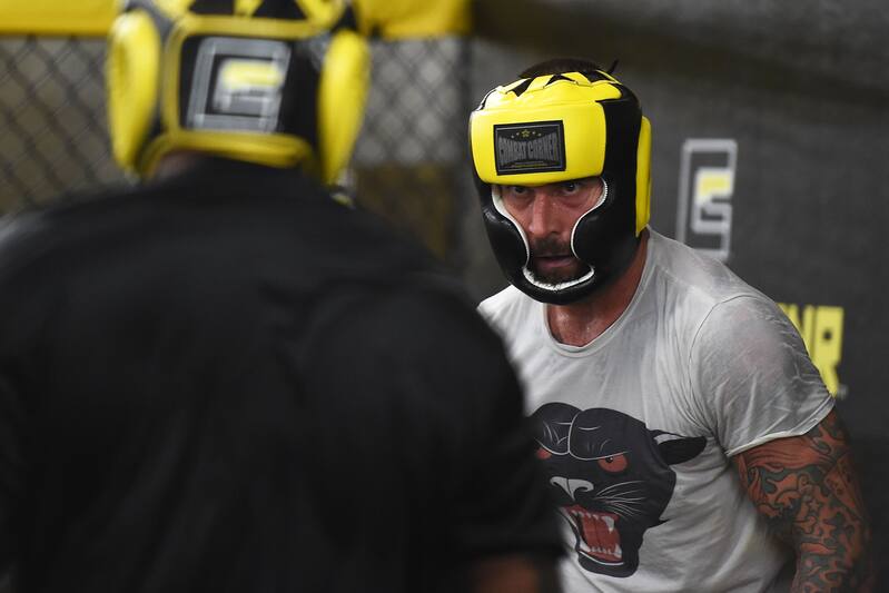 MILWAUKEE, WI - AUGUST 29: CM Punk trains at Roufusport Martial Arts Academy on August 29, 2016 in Milwaukee, Wisconsin. (Photo by Stacy Revere/ Zuffa LLC/Zuffa LLC via Getty Images)