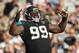 JACKSONVILLE, FL - NOVEMBER 12: Marcell Dareus #99 of the Jacksonville Jaguars celebrates a play in the second half of their game against the Los Angeles Chargers at EverBank Field on November 12, 2017 in Jacksonville, Florida. (Photo by Logan Bowles/Ge