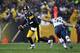 PITTSBURGH, PA - DECEMBER 17: Ben Roethlisberger #7 of the Pittsburgh Steelers in action during the game against the New England Patriots at Heinz Field on December 17, 2017 in Pittsburgh, Pennsylvania. (Photo by Joe Sargent/Getty Images) *** Local Capti