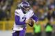 GREEN BAY, WI - DECEMBER 23: Case Keenum #7 of the Minnesota Vikings drops back to pass during a game against the Green Bay Packers at Lambeau Field on December 23, 2017 in Green Bay, Wisconsin. The Vikings defeated the Packers 16-0. (Photo by Stacy Re