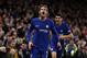 LONDON, ENGLAND - DECEMBER 26: Marcos Alonso of Chelsea celebrates after scoring their second goal during the Premier League match between Chelsea and Brighton and Hove Albion at Stamford Bridge on December 26, 2017 in London, England. (Photo by Bryn Le