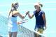 PERTH, AUSTRALIA - DECEMBER 31: Daria Gavrilova of Australia shakes hands with Eugenie Bouchard of Canada after winning her singles match on day 2 of the 2018 Hopman Cup at Perth Arena on December 31, 2017 in Perth, Australia. (Photo by Paul Kane/Getty
