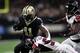 NEW ORLEANS, LA - DECEMBER 24: Alvin Kamara #41 of the New Orleans Saints in action against the Atlanta Falcons at Mercedes-Benz Superdome on December 24, 2017 in New Orleans, Louisiana. (Photo by Chris Graythen/Getty Images)