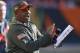 CINCINNATI, OH - NOVEMBER 26: Head coach Hue Jackson of the Cleveland Browns looks on during a game against the Cincinnati Bengals at Paul Brown Stadium on November 26, 2017 in Cincinnati, Ohio. The Bengals won 30-16. (Photo by Joe Robbins/Getty Images)