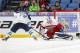 BUFFALO, NY - JANUARY 02: Josef Korenar #30 of Czech Republic makes a save on Aapeli Räsänen #22 of Finland during the overtime shootout in the IIHF World Junior Championships Quarterfinal game at the KeyBank Center on January 2, 2018 in Buffalo, New York