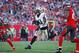 TAMPA, FL - DECEMBER 31: Alvin Kamara #41 of the New Orleans Saints runs into the end zone for a seven-yard touchdown in the first quarter of a game against the Tampa Bay Buccaneers at Raymond James Stadium on December 31, 2017 in Tampa, Florida. (Photo b