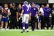 MINNEAPOLIS, MN - OCTOBER 1: Case Keenum #7 of the Minnesota Vikings speaks with offensive coordinator Pat Shurmur in the second quarter of the game against the Detroit Lions on October 1, 2017 at U.S. Bank Stadium in Minneapolis, Minnesota. (Photo by Han