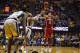 MORGANTOWN, WV - JANUARY 06: Trae Young #11 of the Oklahoma Sooners pulls up for three against the West Virginia Mountaineers at the WVU Coliseum on January 6, 2018 in Morgantown, West Virginia. (Photo by Justin K. Aller/Getty Images)