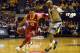 MORGANTOWN, WV - JANUARY 06: Trae Young #11 of the Oklahoma Sooners drives against Jevon Carter #2 of the West Virginia Mountaineers at the WVU Coliseum on January 6, 2018 in Morgantown, West Virginia. (Photo by Justin K. Aller/Getty Images)