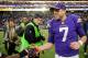 MINNEAPOLIS, MN - DECEMBER 31: Case Keenum #7 of the Minnesota Vikings looks on after the game against the Chicago Bears on December 31, 2017 at U.S. Bank Stadium in Minneapolis, Minnesota. (Photo by Hannah Foslien/Getty Images)