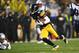 PITTSBURGH, PA - DECEMBER 17: Antonio Brown #84 of the Pittsburgh Steelers in action during the game against the New England Patriots at Heinz Field on December 17, 2017 in Pittsburgh, Pennsylvania. (Photo by Joe Sargent/Getty Images) *** Local Caption *
