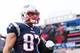 FOXBORO, MA - DECEMBER 24: Rob Gronkowski #87 of the New England Patriots looks on before a game against the Buffalo Bills at Gillette Stadium on December 24, 2017 in Foxboro, Massachusetts. (Photo by Adam Glanzman/Getty Images)