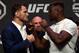 Miocic (left) and Francis Ngannou (right)