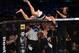 Miocic celebrates with his corner after defeating Werdum to win the heavyweight title.