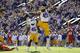 BATON ROUGE, LA - NOVEMBER 19: Arden Key #49 of the LSU Tigers celebrates a sack during the first half of a game against the Florida Gators at Tiger Stadium on November 19, 2016 in Baton Rouge, Louisiana. (Photo by Jonathan Bachman/Getty Images)