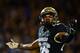 BOULDER, CO - NOVEMBER 3: Defensive back Isaiah Oliver #26 of the Colorado Buffaloes encourages the crowd to make noise during the first quarter of a game against the UCLA Bruins at Folsom Field on November 3, 2016 in Boulder, Colorado. (Photo by Dustin