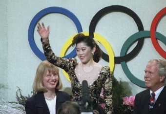 Kristi Yamaguchi won gold for the U.S. in ladies' singles figure skating at the 1992 Winter Olympics in Albertville, France.