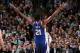 BOSTON, MA - JANUARY 18: Joel Embiid #21 of the Philadelphia 76ers during the game against the Boston Celtics on January 18, 2018 at the TD Garden in Boston, Massachusetts. NOTE TO USER: User expressly acknowledges and agrees that, by downloading and/or u