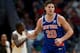 NEW ORLEANS, LA - DECEMBER 30: Doug McDermott #20 of the New York Knicks reacts after scoring a three pointer during the first half of a NBA game against the New Orleans Pelicans at the Smoothie King Center on December 30, 2017 in New Orleans, Louisiana