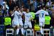 Real Madrid's Welsh forward Gareth Bale (2L) celebrates with Real Madrid's Spanish forward Borja Mayoral (L), Real Madrid's Croatian midfielder Luka Modric (2R) and Real Madrid's Portuguese forward Cristiano Ronaldo after scoring during the Spanish league