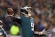 PHILADELPHIA, PA - JANUARY 21: Nick Foles #9 of the Philadelphia Eagles looks to pass during the first quarter against the Minnesota Vikings in the NFC Championship game at Lincoln Financial Field on January 21, 2018 in Philadelphia, Pennsylvania. (Phot