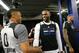 TORONTO, CANADA - FEBRUARY 13: Russell Westbrook #0 of the Western Conference shakes hands with LeBron James #23 of the Eastern Conference during the NBA All-Star Practice as part of 2016 All-Star Weekend at the Ricoh Coliseum on February 13, 2016 in Tor