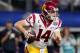 ARLINGTON, TX - DECEMBER 29: Sam Darnold #14 of the USC Trojans looks for an open receiver against the Ohio State Buckeyes during the Goodyear Cotton Bowl Classic at AT&T Stadium on December 29, 2017 in Arlington, Texas. (Photo by Tom Pennington/Getty I