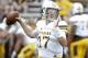 IOWA CITY, IOWA- SEPTEMBER 2: Quarterback Josh Allen #17 of the Wyoming Cowboys warms up before the match-up against the Iowa Hawkeyes, on September 2, 2017 at Kinnick Stadium in Iowa City, Iowa. (Photo by Matthew Holst/Getty Images)