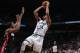 MILWAUKEE, WI - JANUARY 17: Giannis Antetokounmpo #34 of the Milwaukee Bucks shoots the ball against the Miami Heat on January 17, 2018 at the BMO Harris Bradley Center in Milwaukee, Wisconsin. NOTE TO USER: User expressly acknowledges and agrees that, by