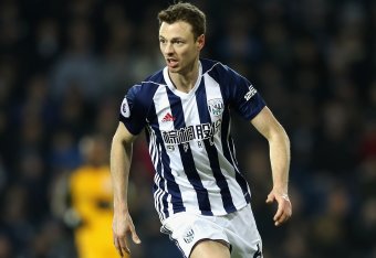 WEST BROMWICH, ENGLAND - JANUARY 13:  Jonny Evans of West Bromwich Albion in action during the Premier League match between West Bromwich Albion and Brighton and Hove Albion at The Hawthorns on January 13, 2018 in West Bromwich, England.  (Photo by Mark T