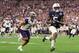 GLENDALE, AZ - DECEMBER 30: Wide receiver DaeSean Hamilton #5 of the Penn State Nittany Lions Lions catches a 48 yard touchdown reception past defensive back Myles Bryant #5 of the Washington Huskies during the first half of the Playstation Fiesta Bowl a
