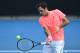 Switzerland's Roger Federer takes part in a training session, ahead of his men's singles final match, on day 13 of the Australian Open tennis tournament in Melbourne on January 27, 2018.
Federer will play Croatia's Marin Cilic in their men's singles fina