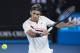 MELBOURNE, AUSTRALIA - JANUARY 26: Roger Federer of Switzerland on Rod Laver Arena as he battles Hyeon Chung of South Korea in their semi final on day 12 of the 2018 Australian Open at Melbourne Park on January 26, 2018 in Melbourne, Australia. (Photo b