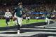 MINNEAPOLIS, MN - FEBRUARY 04: Nick Foles #9 of the Philadelphia Eagles reacts after a 1-yard touchdown reception against the New England Patriots during the second quarter in Super Bowl LII at U.S. Bank Stadium on February 4, 2018 in Minneapolis, Minnes