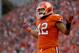 CLEMSON, SC - NOVEMBER 11: Christian Wilkins #42 of the Clemson Tigers reacts after a play against the Florida State Seminoles during their game at Memorial Stadium on November 11, 2017 in Clemson, South Carolina. (Photo by Streeter Lecka/Getty Images)