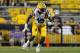 BATON ROUGE, LA - SEPTEMBER 10: Arden Key #49 of the LSU Tigers defends during a game at Tiger Stadium on September 10, 2016 in Baton Rouge, Louisiana. (Photo by Jonathan Bachman/Getty Images)