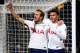 BURNLEY, ENGLAND - DECEMBER 23: Harry Kane of Tottenham Hotspur celebrates scoring his side's second goal with team-mate Dele Alli during the Premier League match between Burnley and Tottenham Hotspur at Turf Moor on December 23, 2017 in Burnley, England.