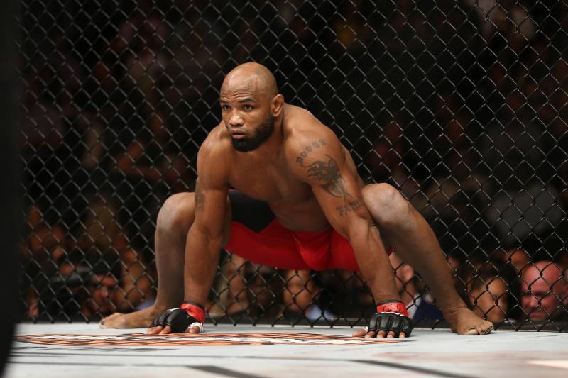 LAS VEGAS, NV - JULY 9: Yoel Romero in the Octagon prior to his interim UFC middleweight championship bout against Robert Whittaker during the UFC 213 event at T-Mobile Arena on July 9, 2017 in Las Vegas, Nevada. (Photo by Rey Del Rio/Getty Images)