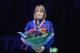 ROTTERDAM, NETHERLANDS - MARCH 12: Elise Christie of Great Britain with the gold medal celebrates on the podium after the Ladies overall ceremony during day two of ISU World Short Track Championships at Rotterdam Ahoy Arena on March 12, 2017 in Rotterdam