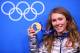 SOCHI, RUSSIA - FEBRUARY 22: Gold medalist Mikaela Shiffrin of the United States celebrates during the medal ceremony for the Women's Slalom on Day 15 of the Sochi 2014 Winter Olympics at Medals Plaza on February 22, 2014 in Sochi, Russia. (Photo by Rya